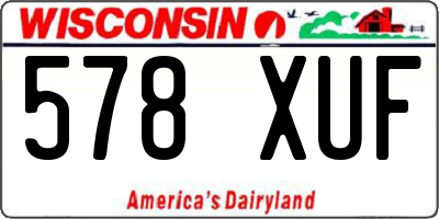 WI license plate 578XUF
