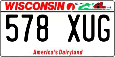 WI license plate 578XUG