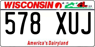 WI license plate 578XUJ