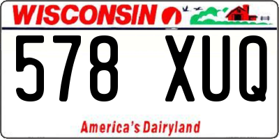 WI license plate 578XUQ