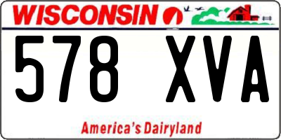 WI license plate 578XVA