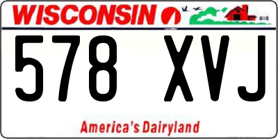 WI license plate 578XVJ