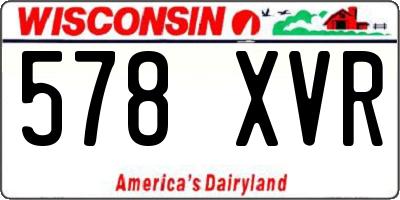 WI license plate 578XVR