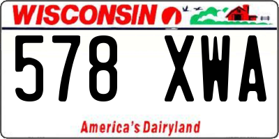 WI license plate 578XWA