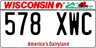 WI license plate 578XWC