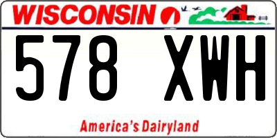 WI license plate 578XWH