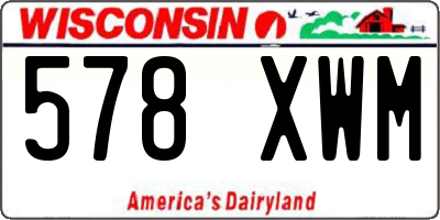 WI license plate 578XWM