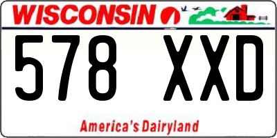 WI license plate 578XXD