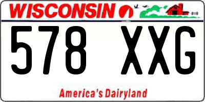 WI license plate 578XXG