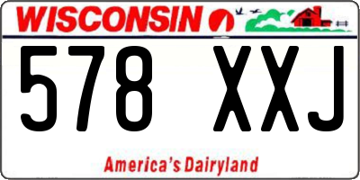 WI license plate 578XXJ