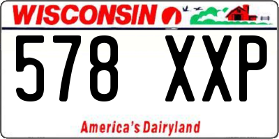 WI license plate 578XXP