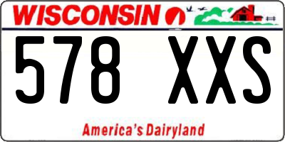WI license plate 578XXS