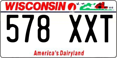 WI license plate 578XXT