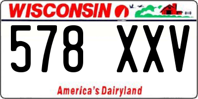 WI license plate 578XXV