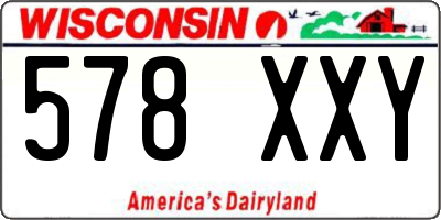 WI license plate 578XXY
