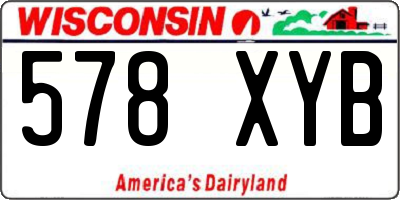 WI license plate 578XYB