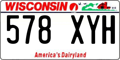 WI license plate 578XYH