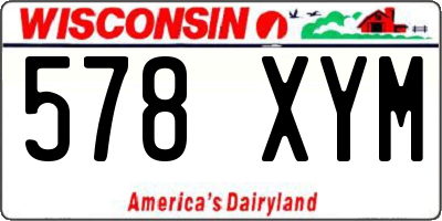 WI license plate 578XYM