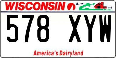 WI license plate 578XYW