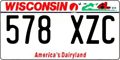 WI license plate 578XZC