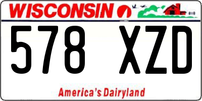 WI license plate 578XZD