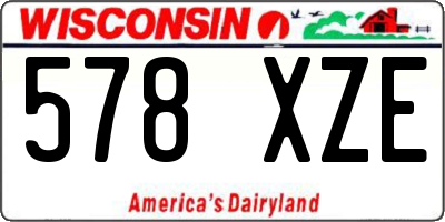 WI license plate 578XZE