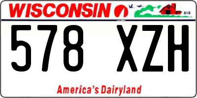 WI license plate 578XZH