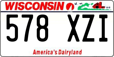WI license plate 578XZI