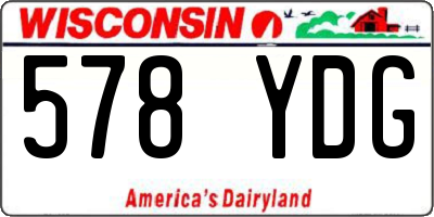 WI license plate 578YDG