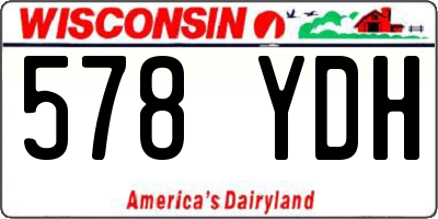 WI license plate 578YDH