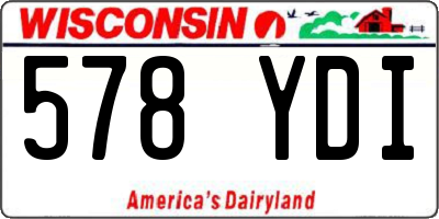 WI license plate 578YDI