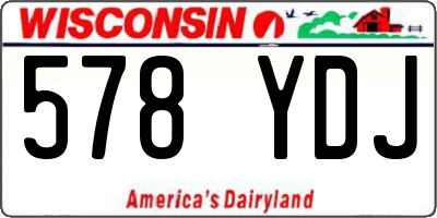 WI license plate 578YDJ