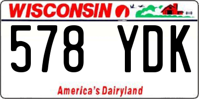 WI license plate 578YDK