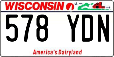 WI license plate 578YDN