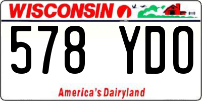 WI license plate 578YDO