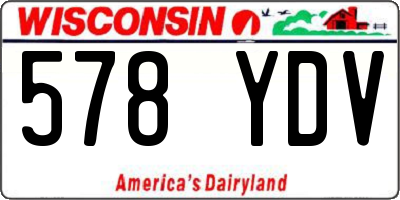 WI license plate 578YDV