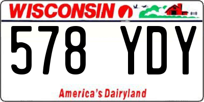 WI license plate 578YDY