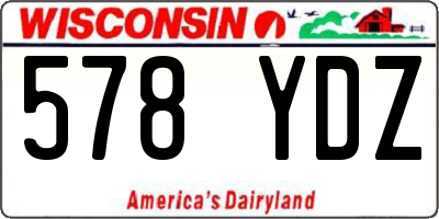 WI license plate 578YDZ