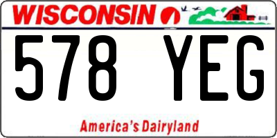 WI license plate 578YEG