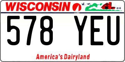 WI license plate 578YEU