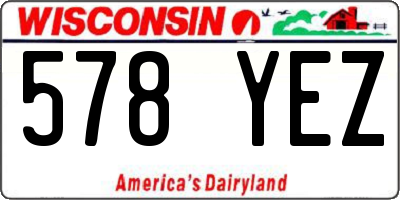 WI license plate 578YEZ