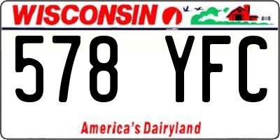 WI license plate 578YFC