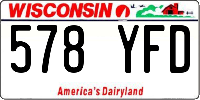 WI license plate 578YFD