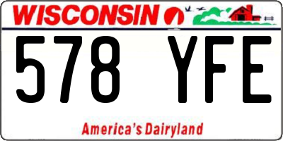 WI license plate 578YFE