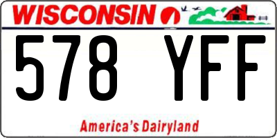 WI license plate 578YFF
