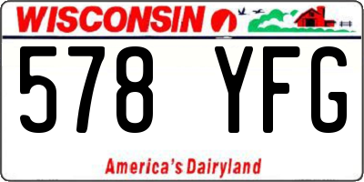 WI license plate 578YFG