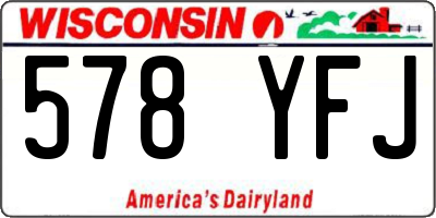 WI license plate 578YFJ