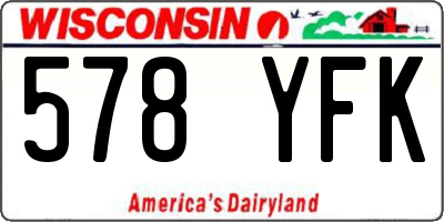 WI license plate 578YFK