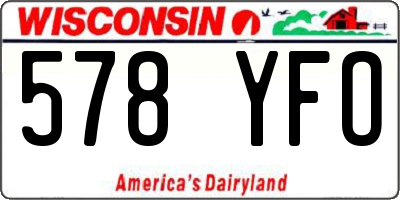 WI license plate 578YFO