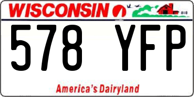 WI license plate 578YFP